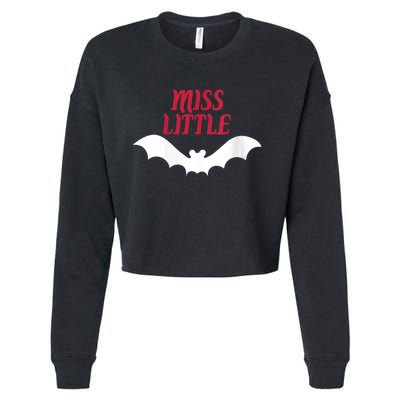 Wo Miss Little Batwoman Halloween Costume Batty Scary Cropped Pullover Crew