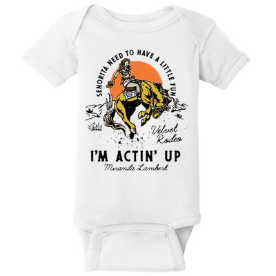 Womens Miranda Lambert Actin Up Tank Top Baby Bodysuit