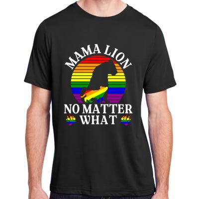 Wo Mama Lion No Matter What Lgbt Pride Support Rainbow Gift Adult ChromaSoft Performance T-Shirt