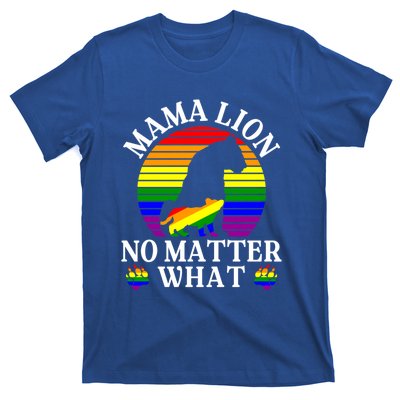 Wo Mama Lion No Matter What Lgbt Pride Support Rainbow Gift T-Shirt