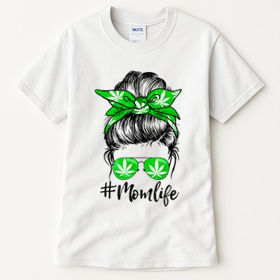 Weed Mom Life Smoker Pot Leaf Cannabis Marijuana Stoner 420 Tall T-Shirt