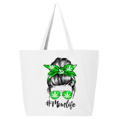 Weed Mom Life Smoker Pot Leaf Cannabis Marijuana Stoner 420 25L Jumbo Tote