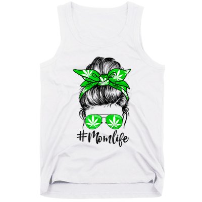 Weed Mom Life Smoker Pot Leaf Cannabis Marijuana Stoner 420 Tank Top