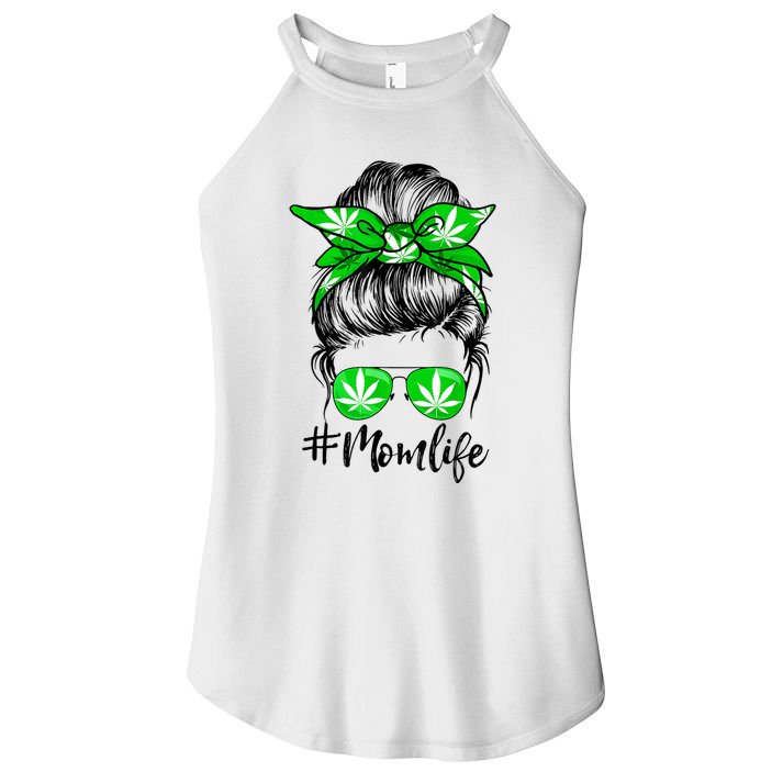 Weed Mom Life Smoker Pot Leaf Cannabis Marijuana Stoner 420 Women's Perfect Tri Rocker Tank