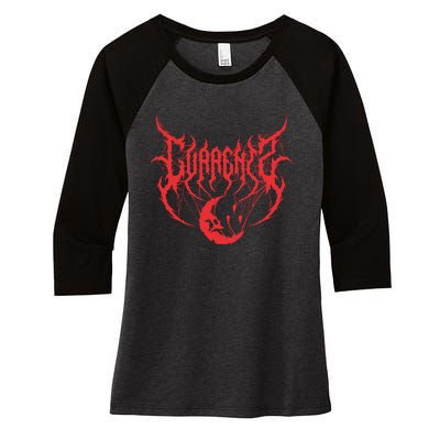 Webbed Moon Logo New Women's Tri-Blend 3/4-Sleeve Raglan Shirt