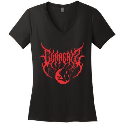 Webbed Moon Logo New Women's V-Neck T-Shirt