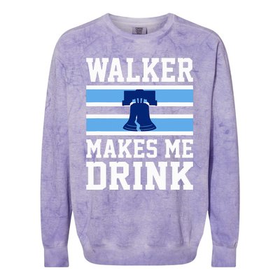 Walker Makes Me Drink Colorblast Crewneck Sweatshirt