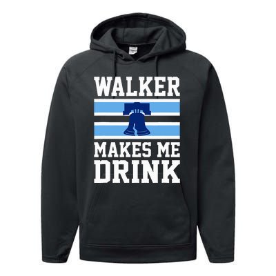 Walker Makes Me Drink Performance Fleece Hoodie