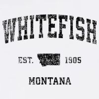 Whitefish Montana Mt Vintage Sports Design Black Print Womens Tank Top