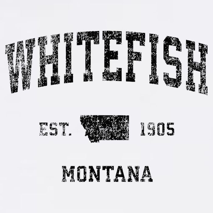 Whitefish Montana Mt Vintage Sports Design Black Print Womens Tank Top