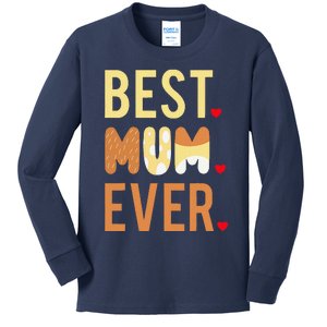 Women Mom Mothers Day Best Mom Ever Kids Long Sleeve Shirt