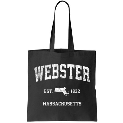 Webster Massachusetts Ma Vintage Athletic Sports Tote Bag