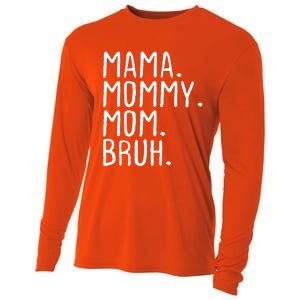 Wo Mama Mommy Mom Bruh Mommy And Me Mom Gift Cooling Performance Long Sleeve Crew