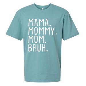 Wo Mama Mommy Mom Bruh Mommy And Me Mom Gift Sueded Cloud Jersey T-Shirt