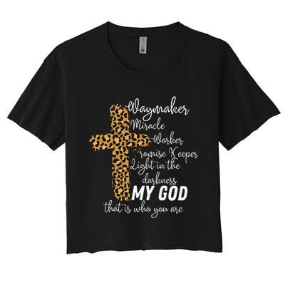 Way Maker Miracle Worker Promise Keeper Light Christian Women's Crop Top Tee