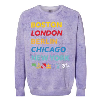 World Marathon Majors Sportiqe Colorblast Crewneck Sweatshirt