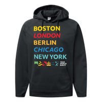 World Marathon Majors Sportiqe Performance Fleece Hoodie