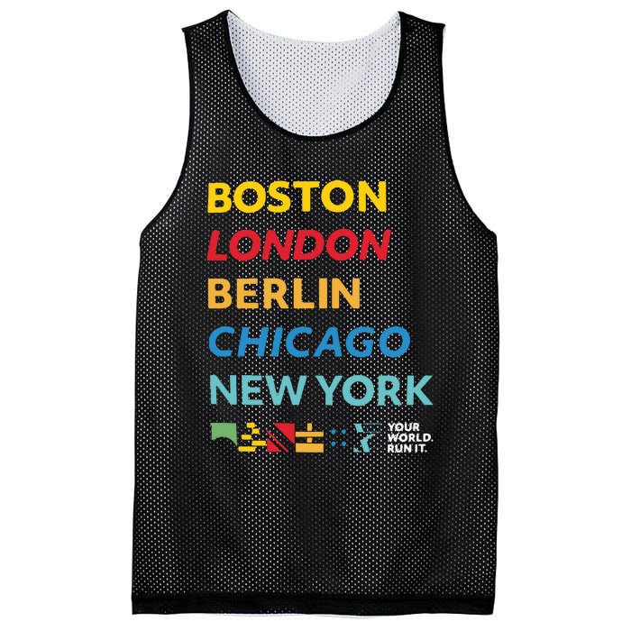 World Marathon Majors Sportiqe Mesh Reversible Basketball Jersey Tank