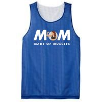 Wo's Mom Made Of Muscles Fitness Mom Strong Mom Muscle Funny Gift Mesh Reversible Basketball Jersey Tank