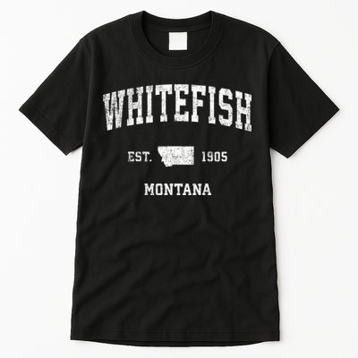 Whitefish Montana Mt Vintage Sports Tall T-Shirt