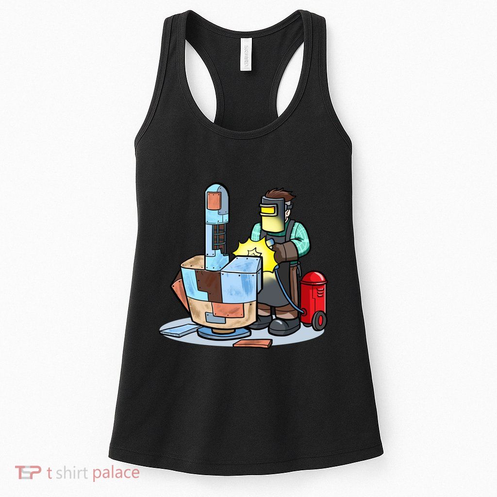Welding Metal Middle Finger Welder Womens Tank Top