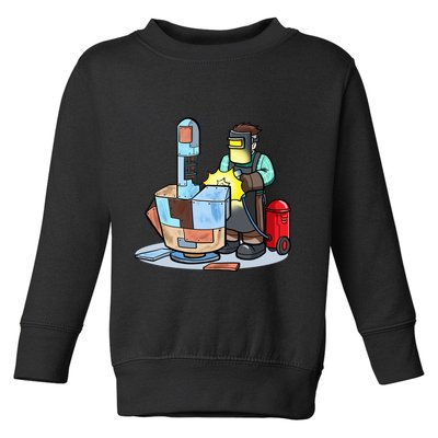 Welding Metal Middle Finger Welder Toddler Sweatshirt