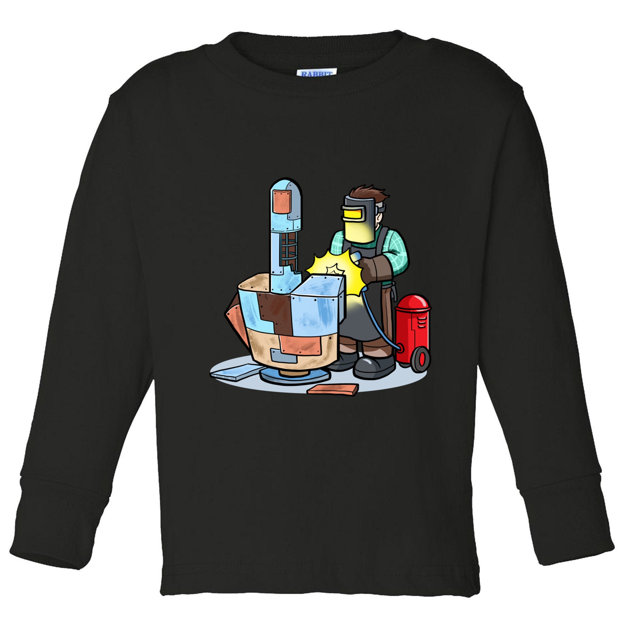 Welding Metal Middle Finger Welder Toddler Long Sleeve Shirt