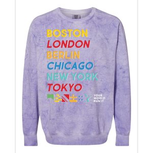 World Marathon Majors Sportiqe Colorblast Crewneck Sweatshirt