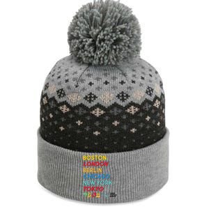 World Marathon Majors Sportiqe The Baniff Cuffed Pom Beanie