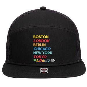 World Marathon Majors Sportiqe 7 Panel Mesh Trucker Snapback Hat