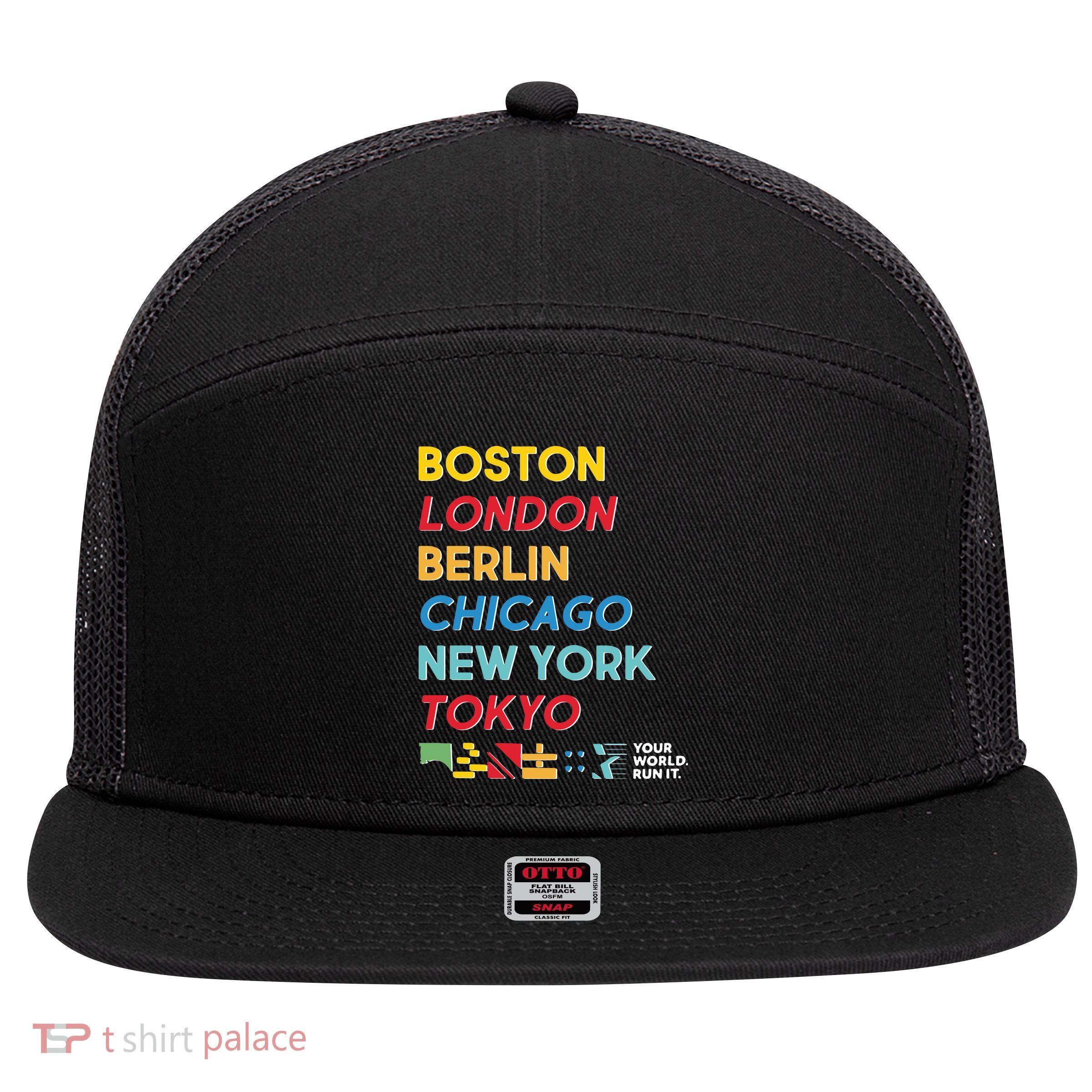 World Marathon Majors Sportiqe 7 Panel Mesh Trucker Snapback Hat
