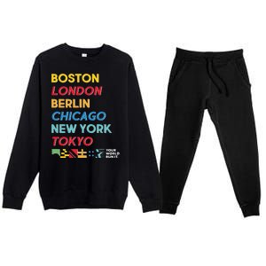 World Marathon Majors Sportiqe Premium Crewneck Sweatsuit Set