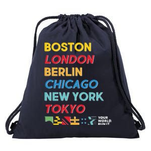 World Marathon Majors Sportiqe Drawstring Bag