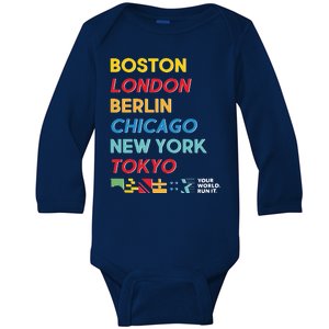 World Marathon Majors Sportiqe Baby Long Sleeve Bodysuit