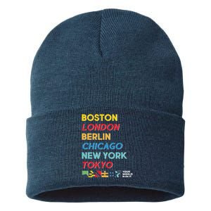 World Marathon Majors Sportiqe Sustainable Knit Beanie