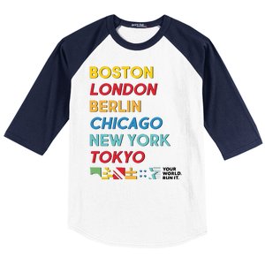 World Marathon Majors Sportiqe Baseball Sleeve Shirt