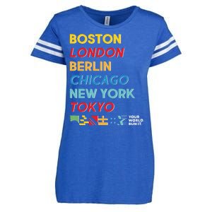 World Marathon Majors Sportiqe Enza Ladies Jersey Football T-Shirt