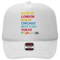 World Marathon Majors Sportiqe High Crown Mesh Back Trucker Hat