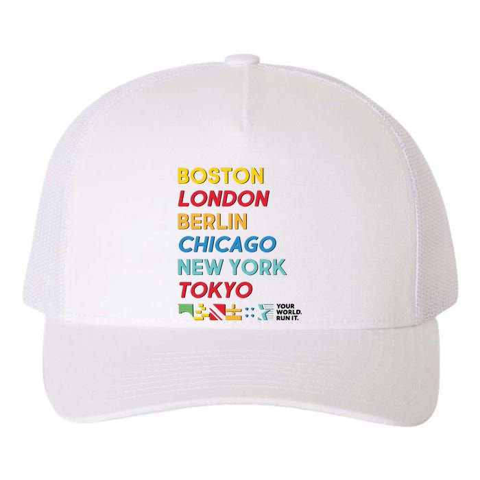 World Marathon Majors Sportiqe Yupoong Adult 5-Panel Trucker Hat