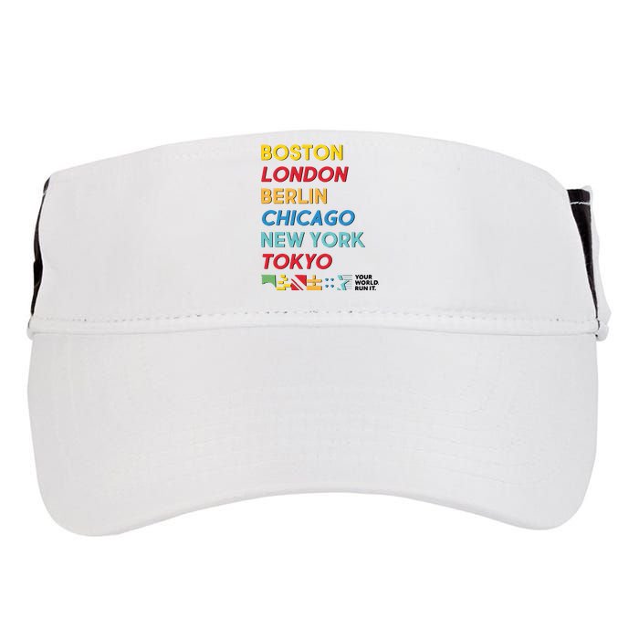 World Marathon Majors Sportiqe Adult Drive Performance Visor