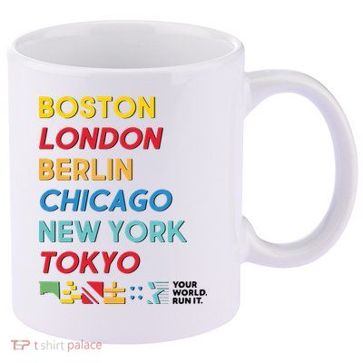 World Marathon Majors Sportiqe 11oz C Handle Ceramic Mug