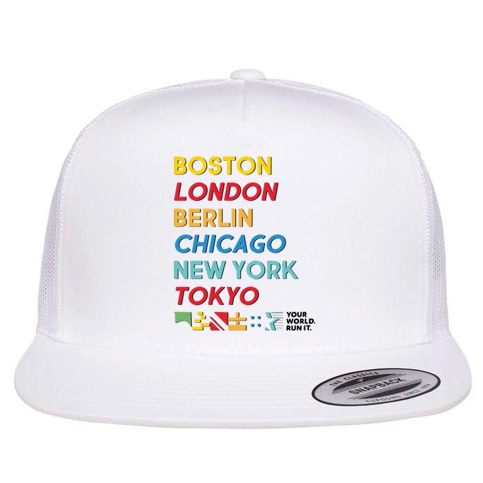 World Marathon Majors Sportiqe Flat Bill Trucker Hat