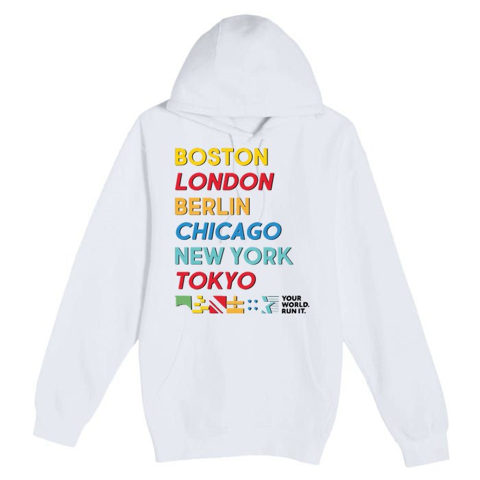 World Marathon Majors Sportiqe Premium Pullover Hoodie