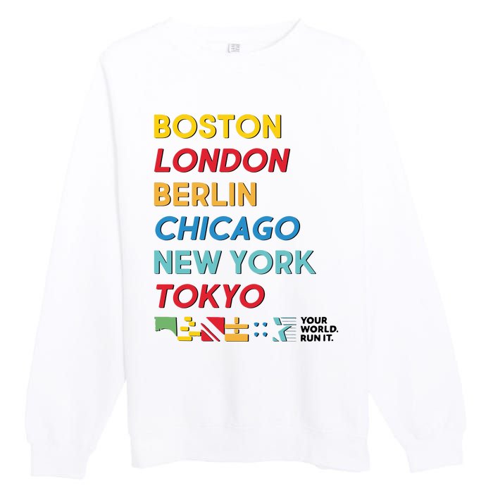 World Marathon Majors Sportiqe Premium Crewneck Sweatshirt