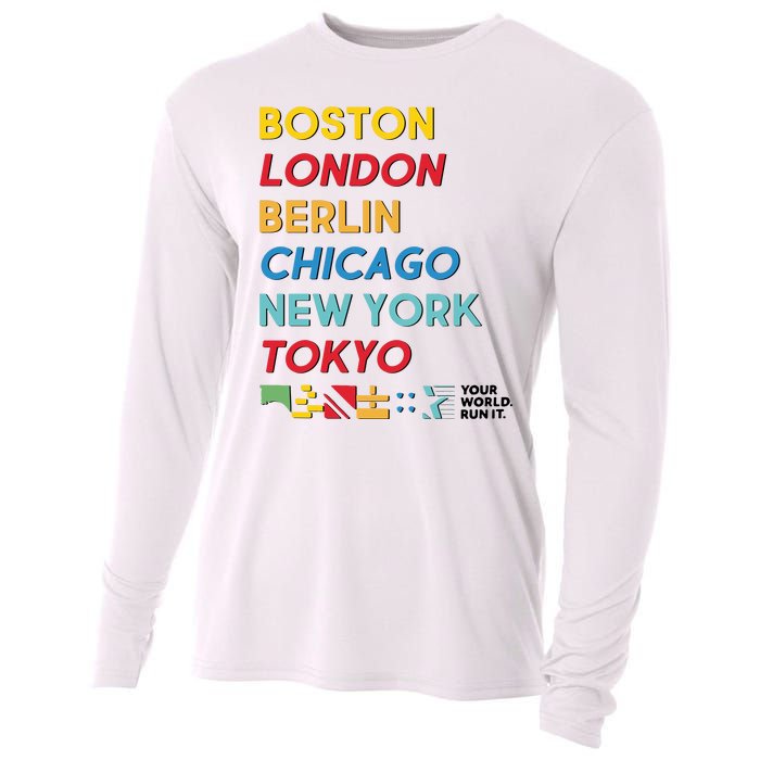 World Marathon Majors Sportiqe Cooling Performance Long Sleeve Crew