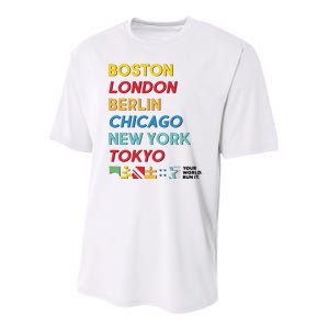 World Marathon Majors Sportiqe Youth Performance Sprint T-Shirt