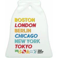 World Marathon Majors Sportiqe Ceramic Bell Ornament