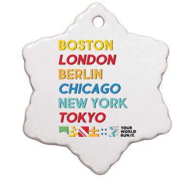 World Marathon Majors Sportiqe Ceramic Star Ornament