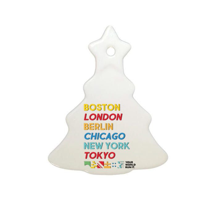 World Marathon Majors Sportiqe Ceramic Tree Ornament