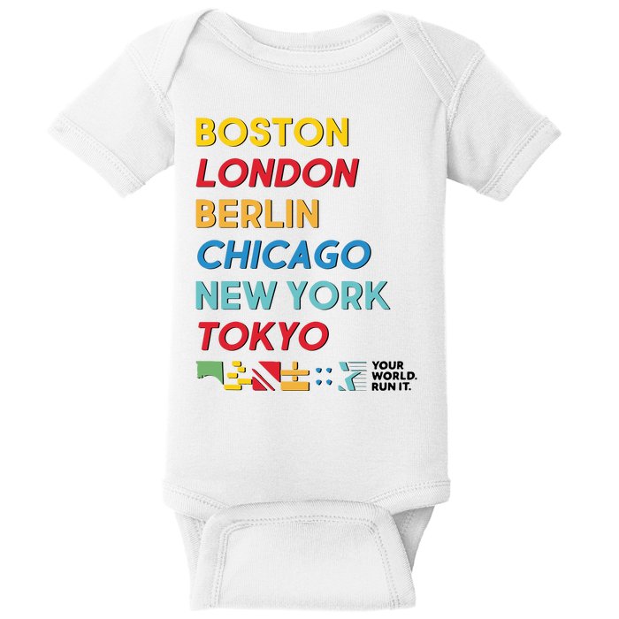 World Marathon Majors Sportiqe Baby Bodysuit